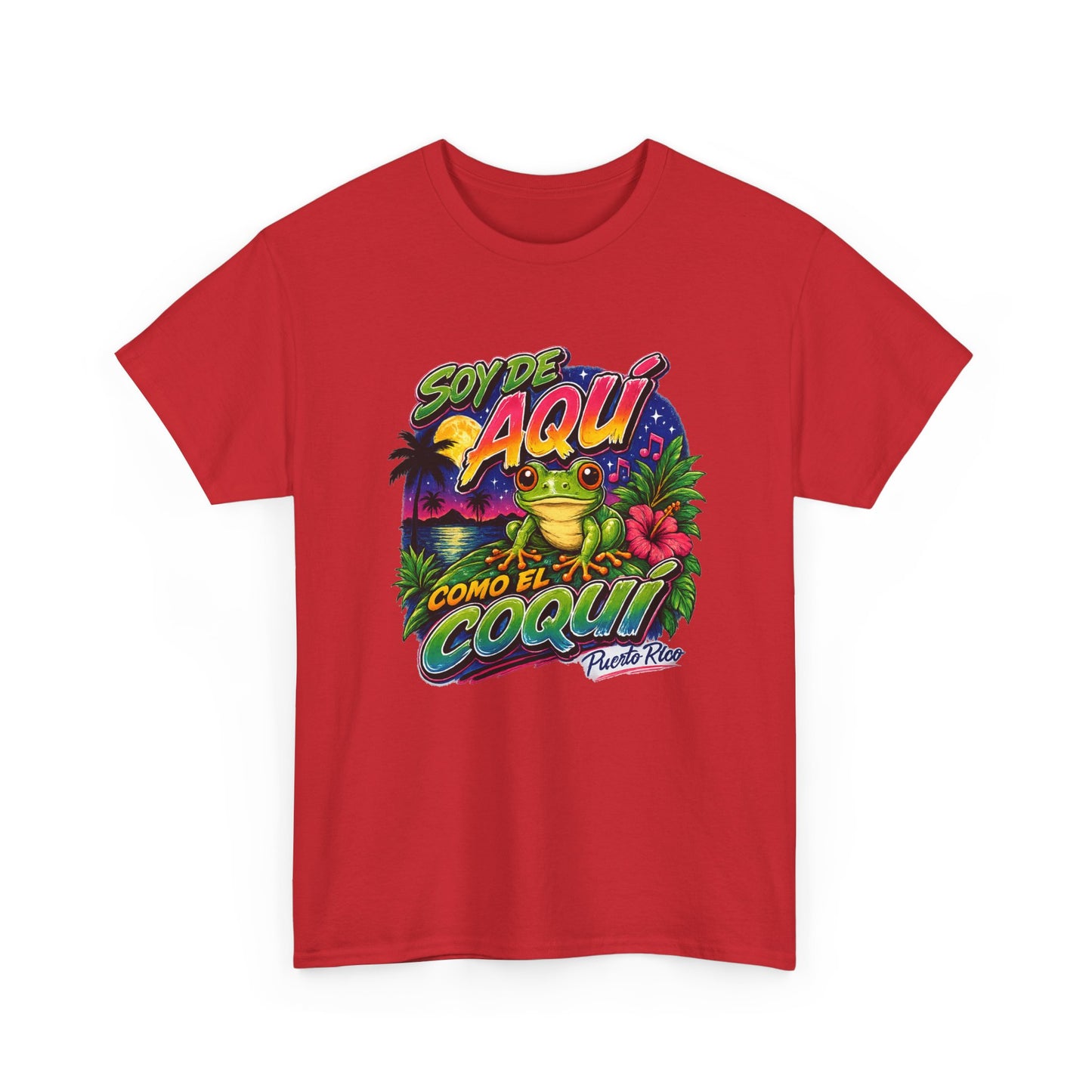 Soy De Aquí Como El Coco T-Shirt — Tropical Puerto Rico Graphic Tee