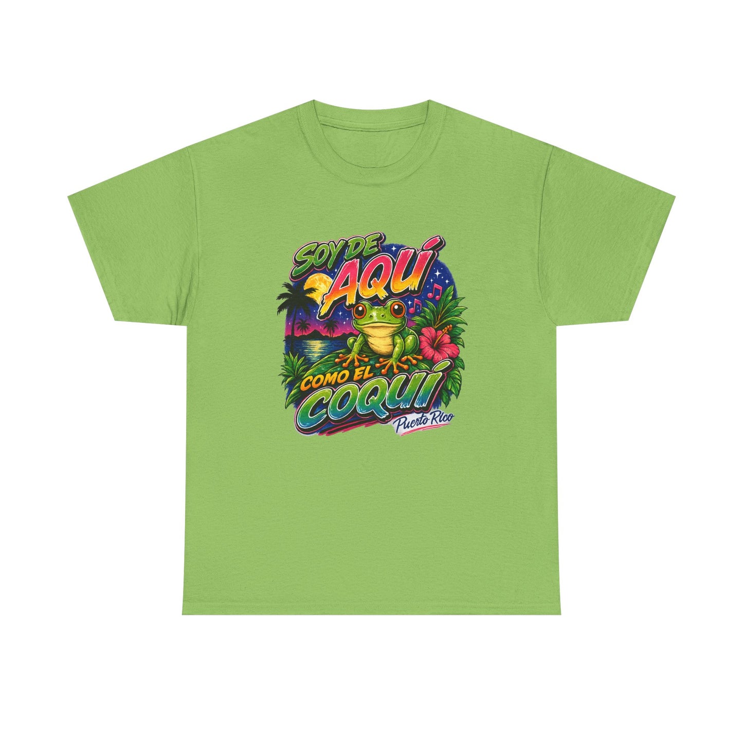 Soy De Aquí Como El Coco T-Shirt — Tropical Puerto Rico Graphic Tee