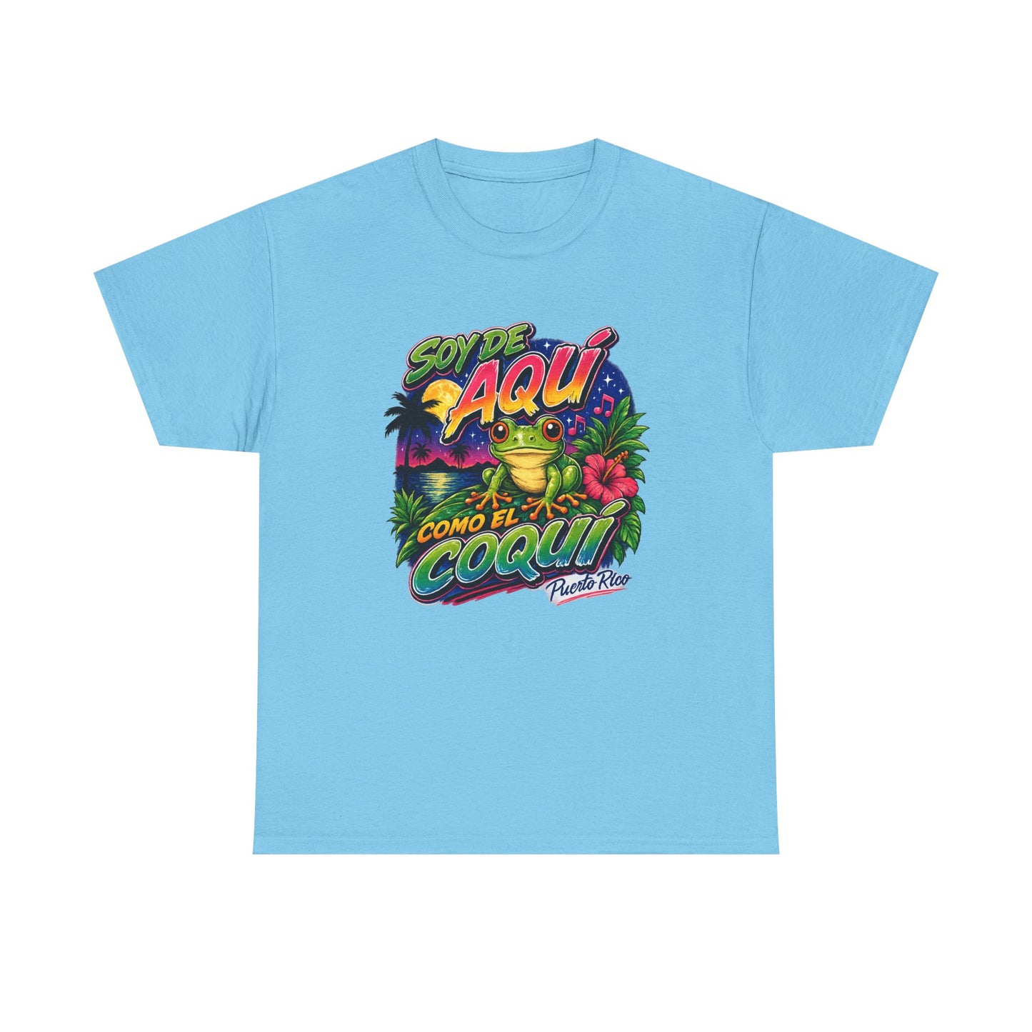 Soy De Aquí Como El Coco T-Shirt — Tropical Puerto Rico Graphic Tee