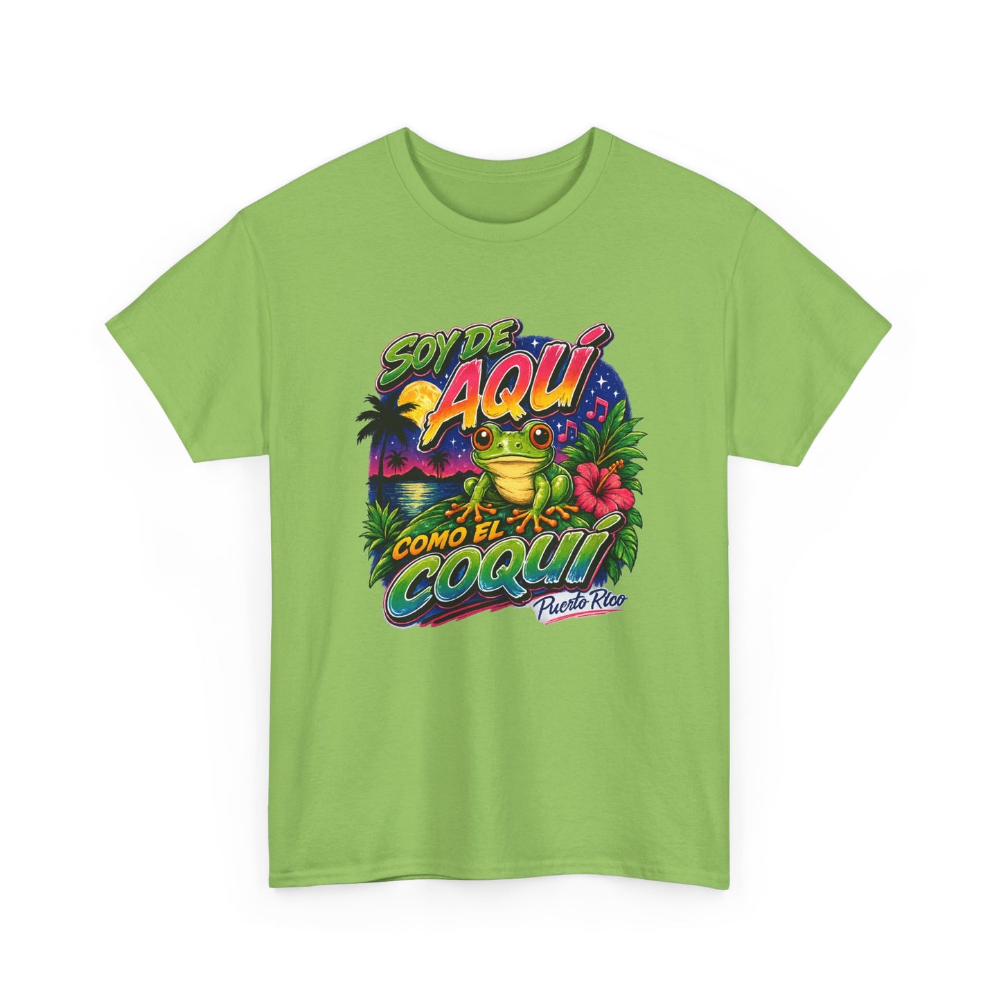 Soy De Aquí Como El Coco T-Shirt — Tropical Puerto Rico Graphic Tee