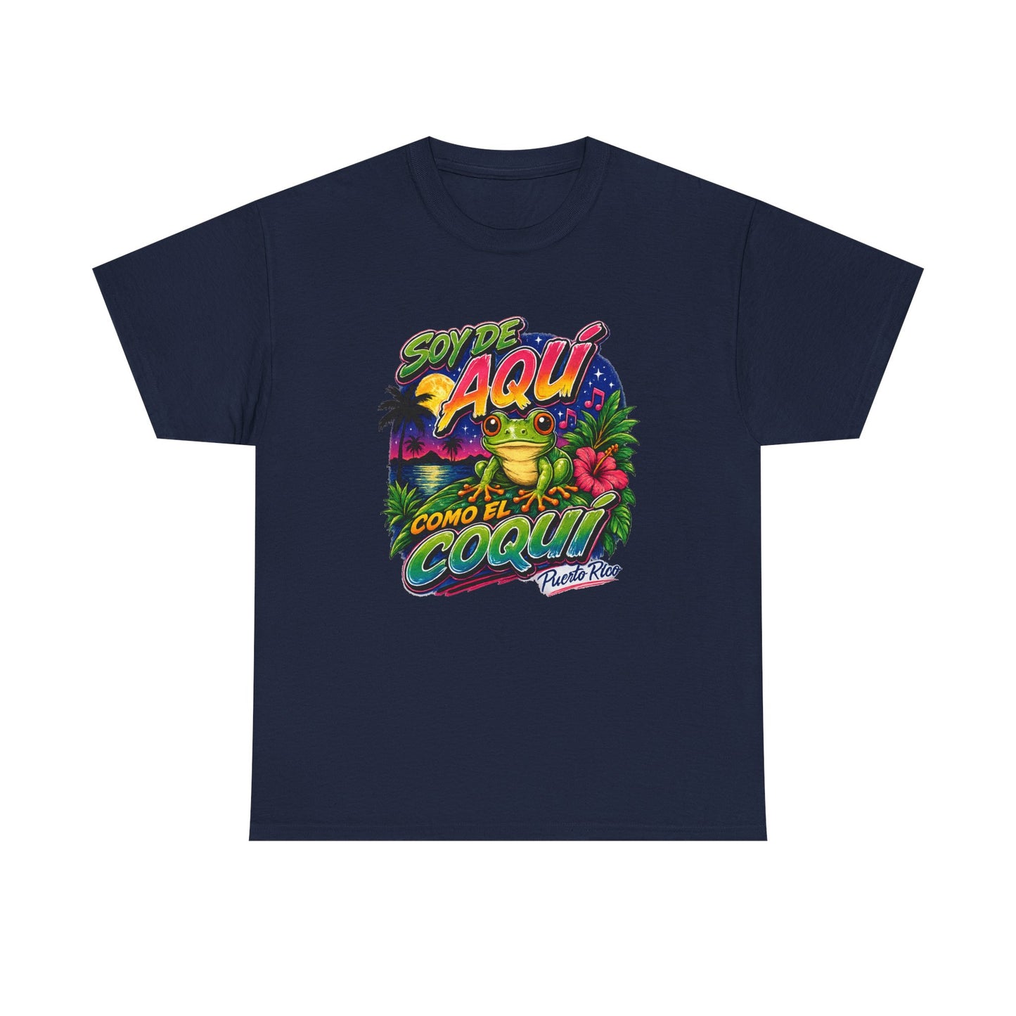Soy De Aquí Como El Coco T-Shirt — Tropical Puerto Rico Graphic Tee