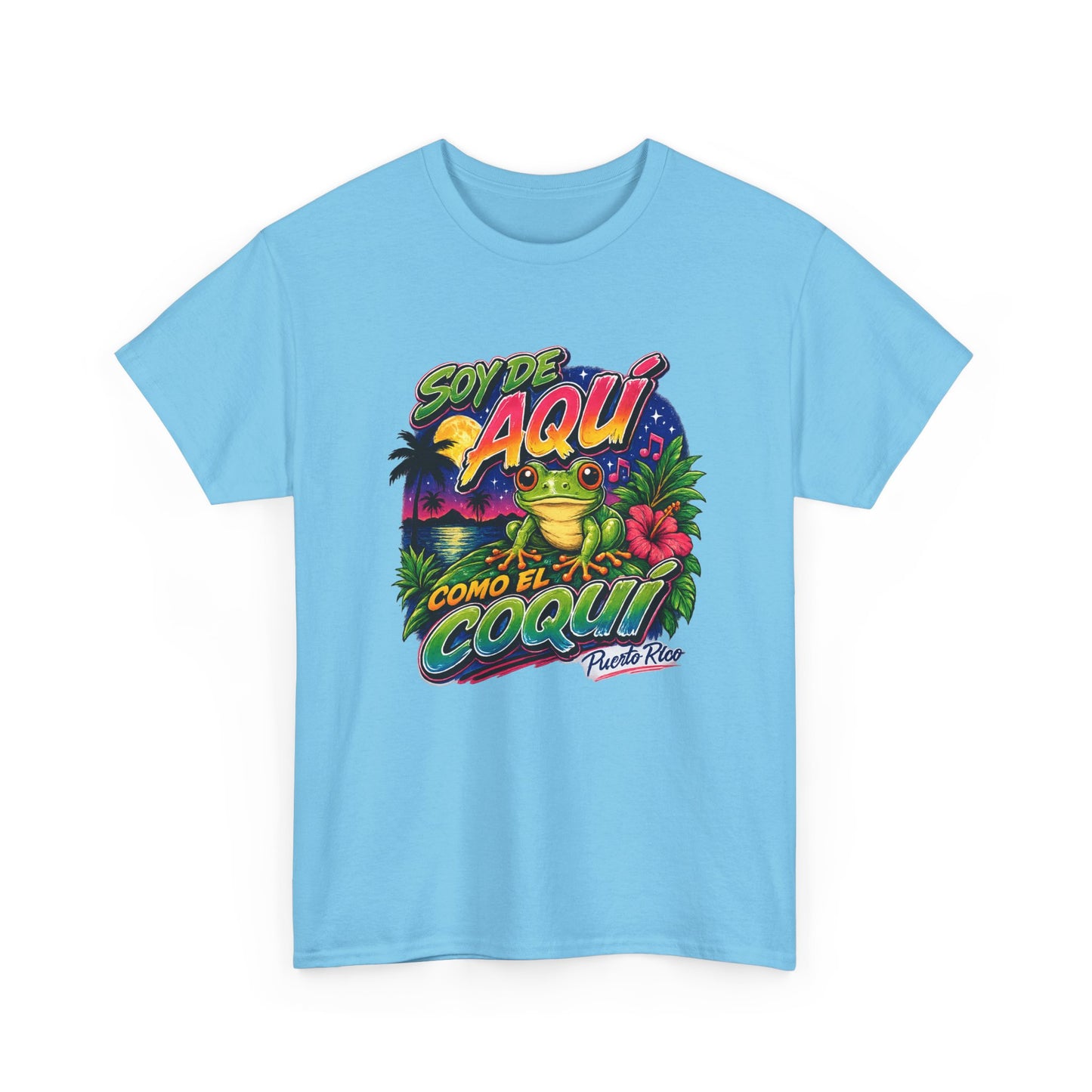Soy De Aquí Como El Coco T-Shirt — Tropical Puerto Rico Graphic Tee