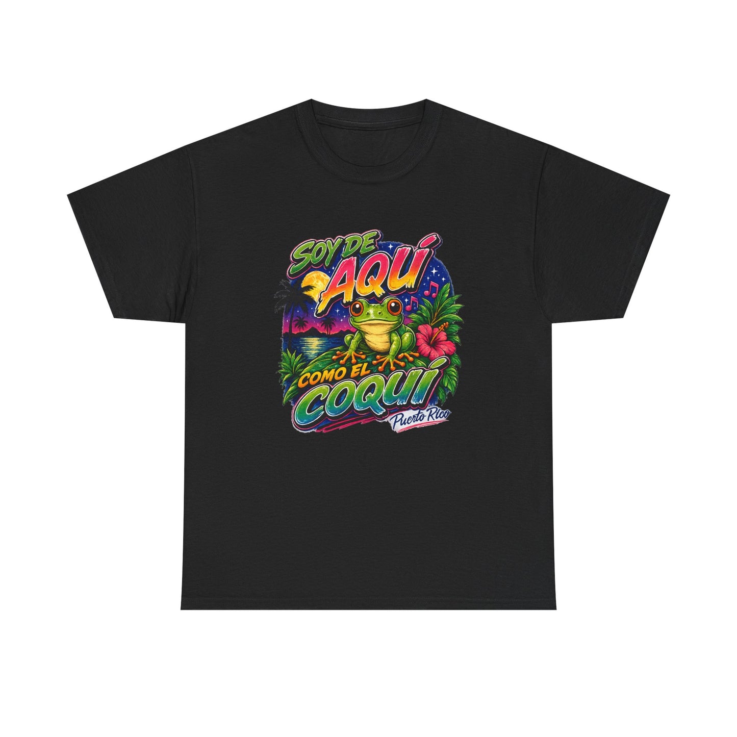 Soy De Aquí Como El Coco T-Shirt — Tropical Puerto Rico Graphic Tee