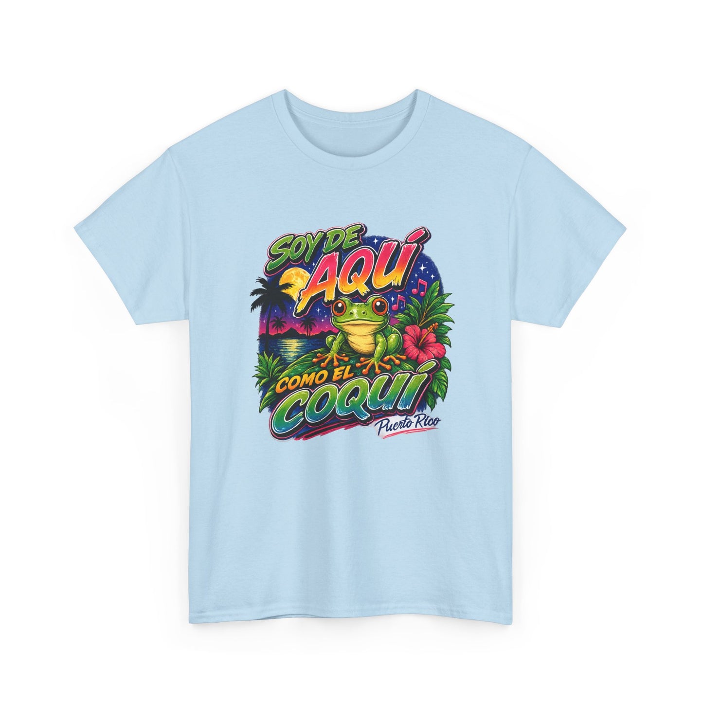 Soy De Aquí Como El Coco T-Shirt — Tropical Puerto Rico Graphic Tee