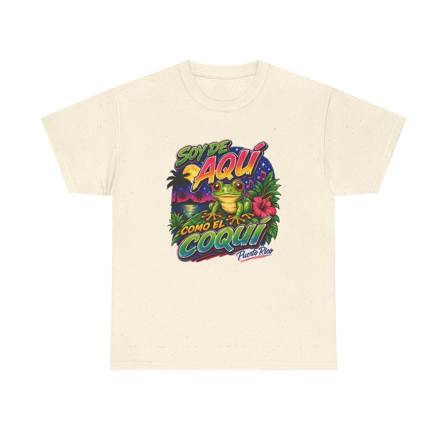 Soy De Aquí Como El Coco T-Shirt — Tropical Puerto Rico Graphic Tee