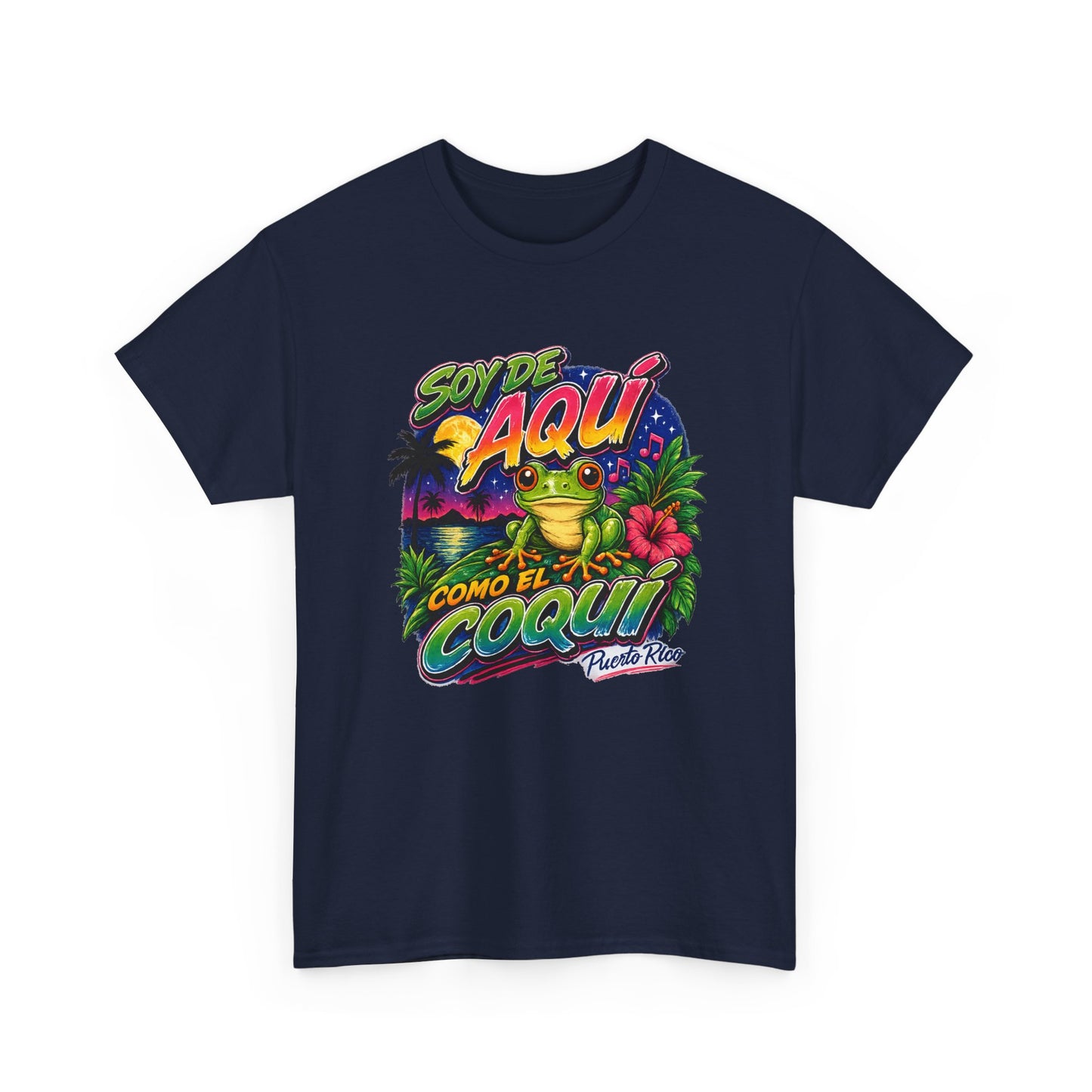 Soy De Aquí Como El Coco T-Shirt — Tropical Puerto Rico Graphic Tee
