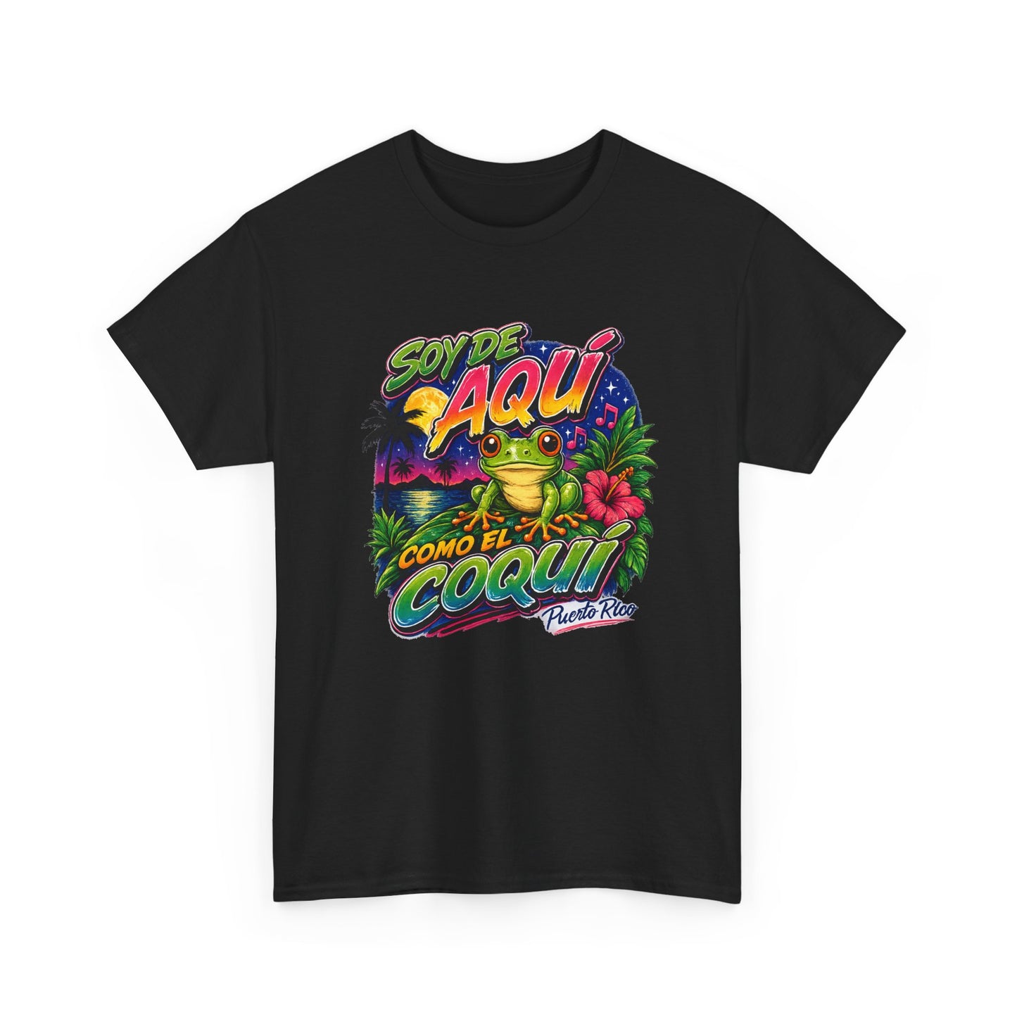 Soy De Aquí Como El Coco T-Shirt — Tropical Puerto Rico Graphic Tee
