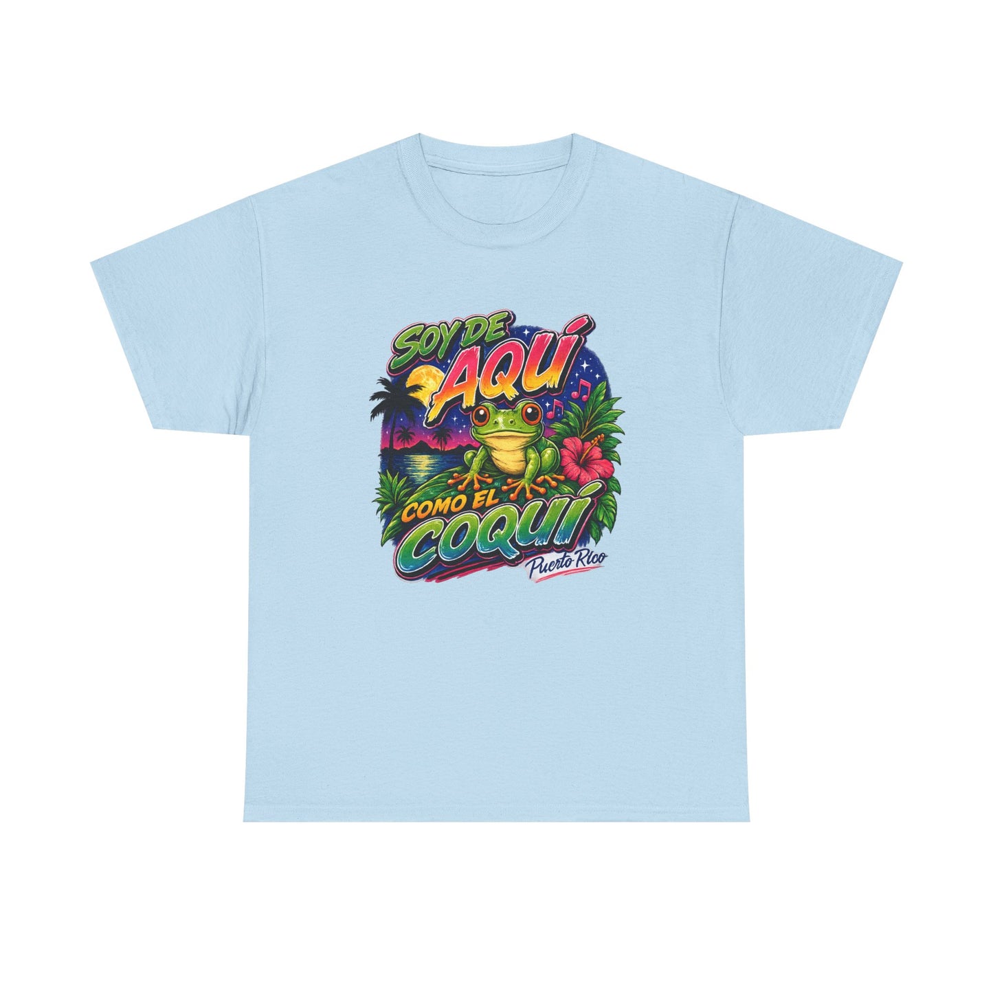 Soy De Aquí Como El Coco T-Shirt — Tropical Puerto Rico Graphic Tee