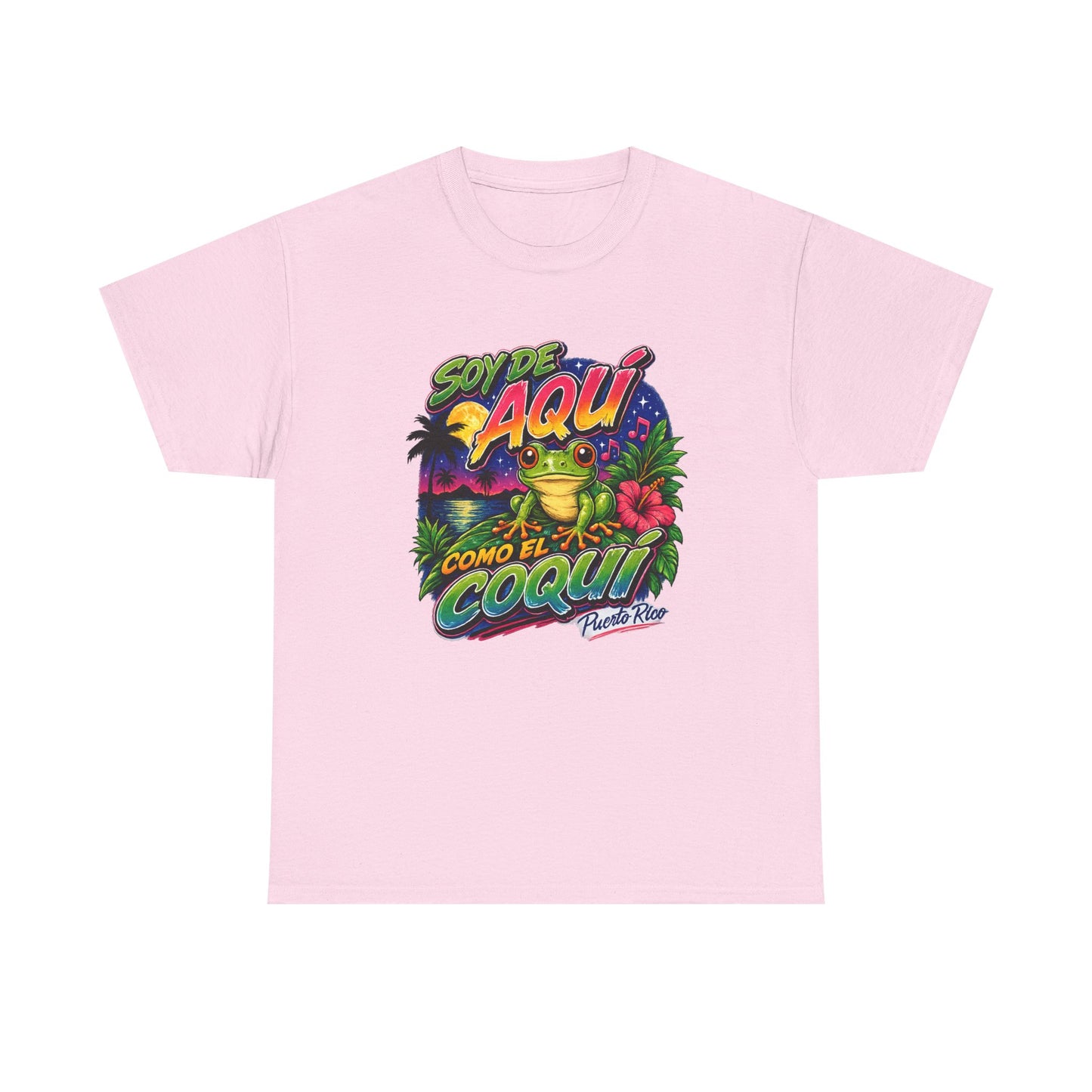 Soy De Aquí Como El Coco T-Shirt — Tropical Puerto Rico Graphic Tee