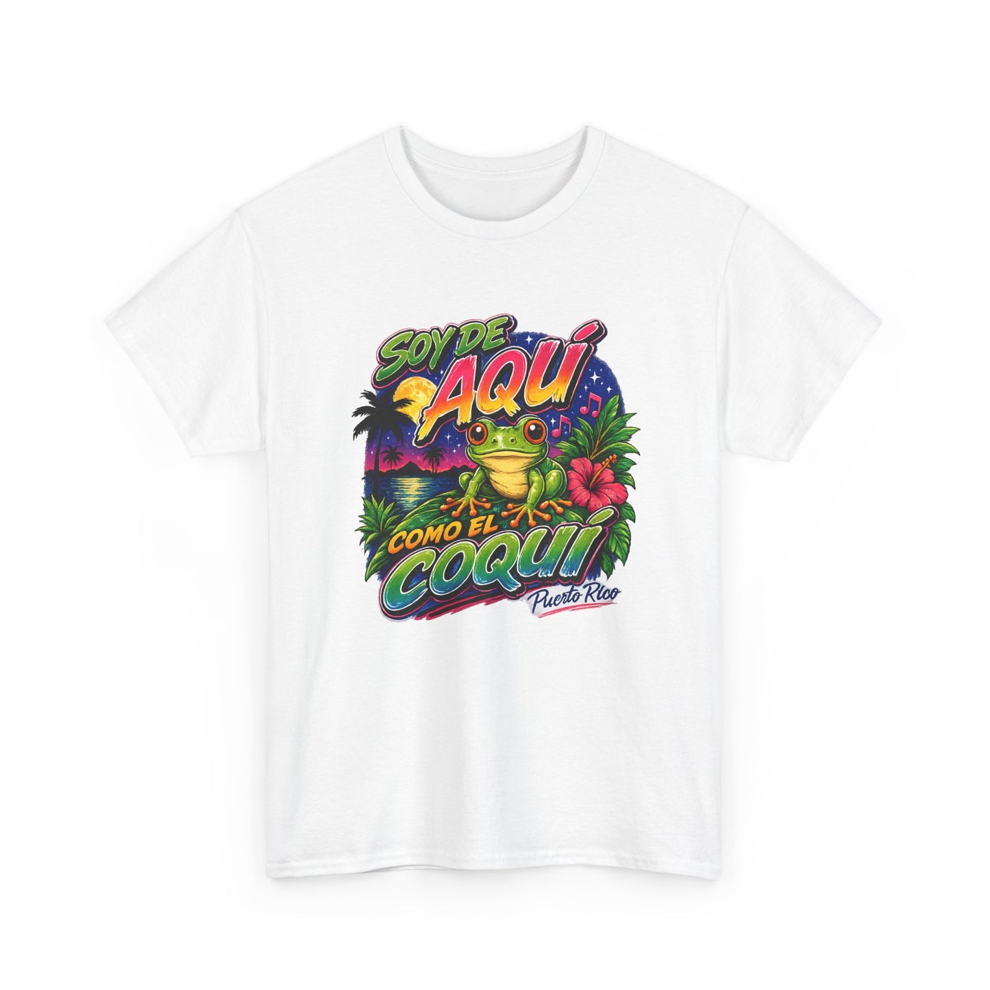 Soy De Aquí Como El Coco T-Shirt — Tropical Puerto Rico Graphic Tee