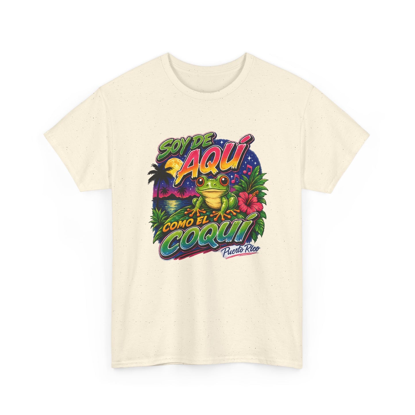 Soy De Aquí Como El Coco T-Shirt — Tropical Puerto Rico Graphic Tee