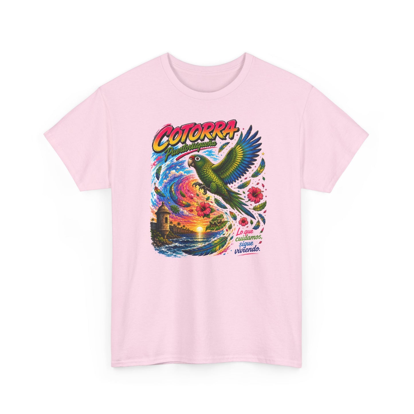 Cotorrá Parrot Graphic Tee — Vibrant Tropical Sunset Parrot T-Shirt